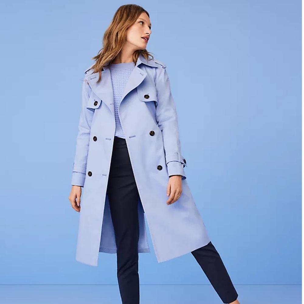 Ann Taylor Trench Coat in Deep Wisteria